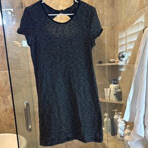 GAP Black and White Striped Dress
